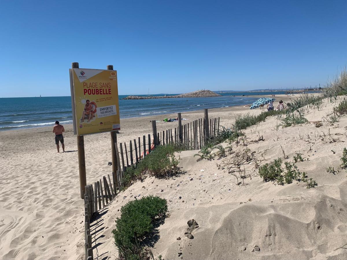 La Mer Et La Plage Au Bout Du Parc Appartement 4 Couchages Avec Jardin La Grande Motte Bagian luar foto